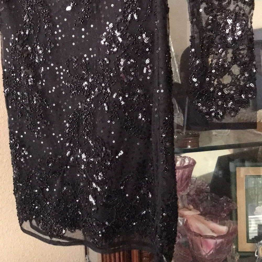 Altar’d State XS Elegant Black Sequin Dress - Picture 2 of 10